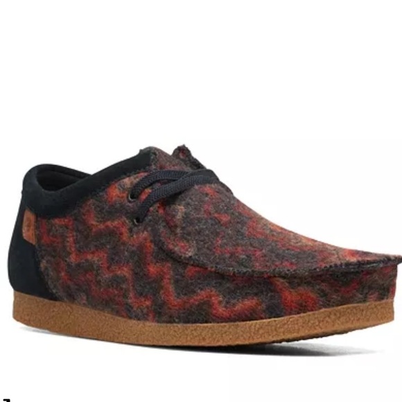 CLARKS MENS COLLECTION WOOL AZTEC SHACRE II CHUKKA BOOTS SIZE 8 WOMENS 10 - Picture 1 of 13